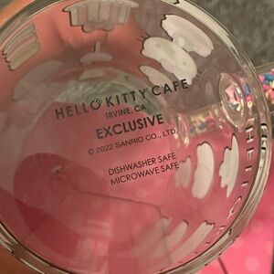 Hello kitty cafe glass mug